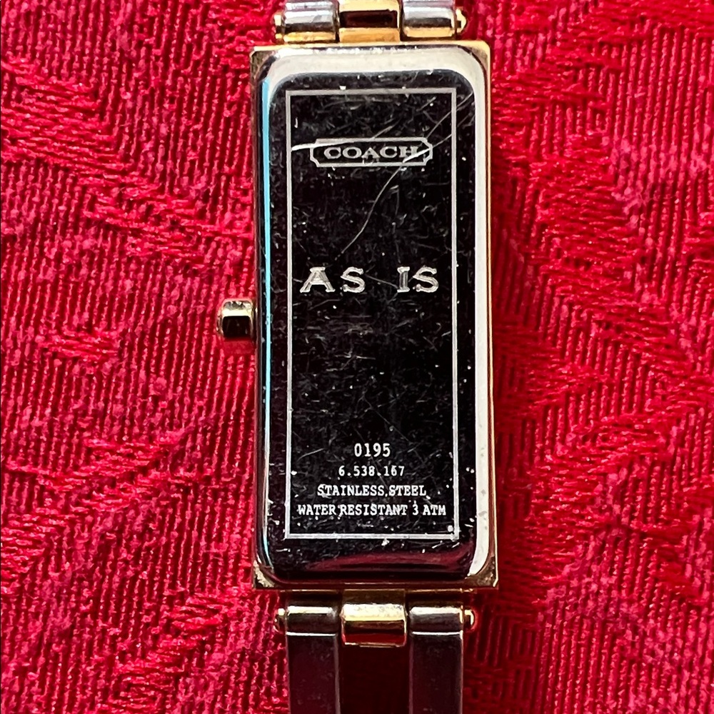 Coach Gold Rectangular Watch - image 2
